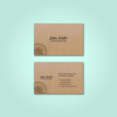 Brown Craft Business Cards